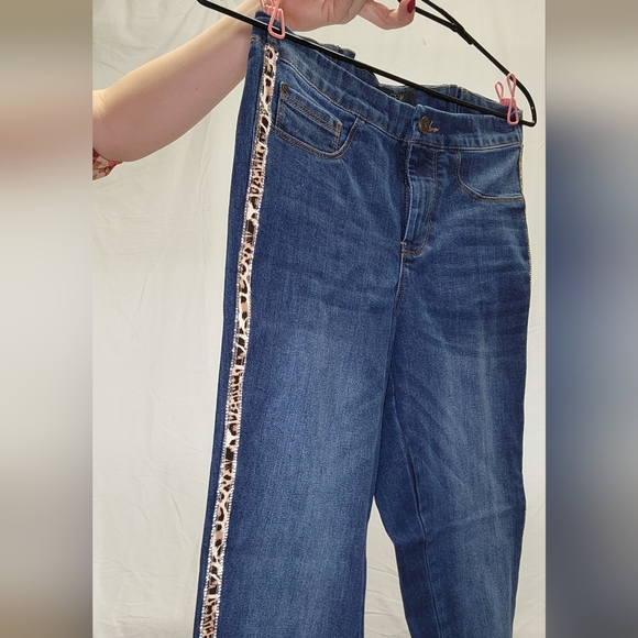 cenia convi jeans ankle Length Jeans Basic Signature Style with Leopard print - Picture 4 of 13